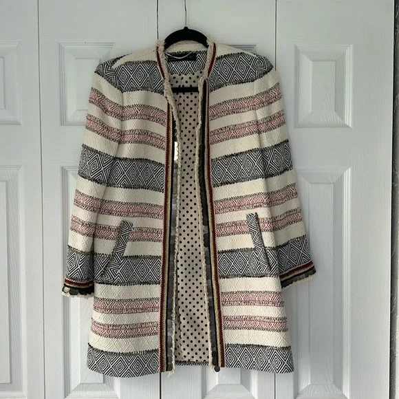 Zara Aztec overcoat size small -- heavy! - Picture 1 of 6